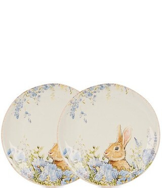 Field Bunny Accent Plates, Set of 2 | Dillard's