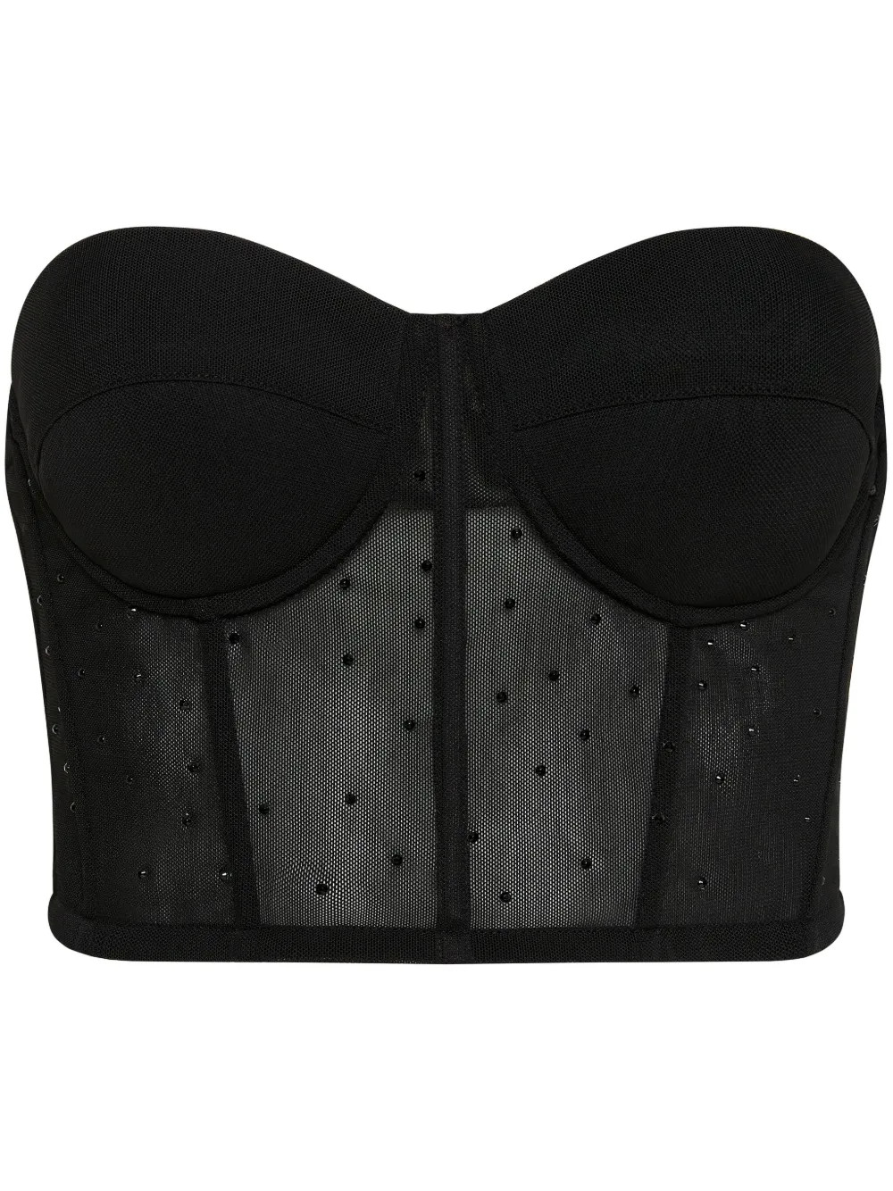 Rebecca Vallance Lucienne crystal-embellished Corset Top | Black | FARFETCH FR | Farfetch Global