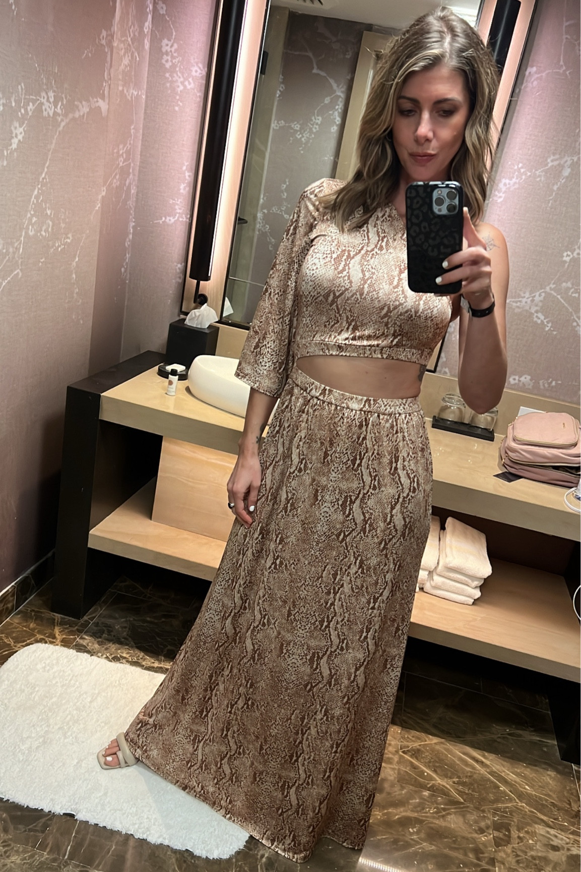 L’Agence asymmetrical dress- snake print 

#LTKstyletip #LTKover40 #LTKtravel