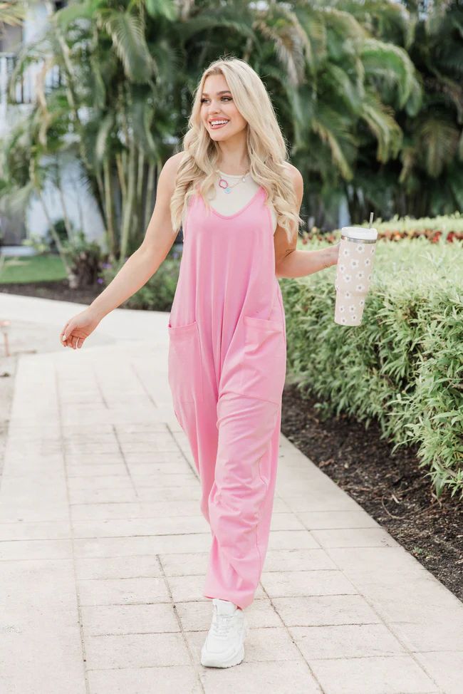 Day In The Life Bubblegum Pink Jumpsuit | Pink Lily
