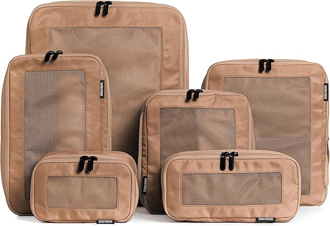 Aerotrunk Compression Packing Cubes for Travel - Luggage Organizer Bags - Double Zipper Packing C... | Amazon (US)