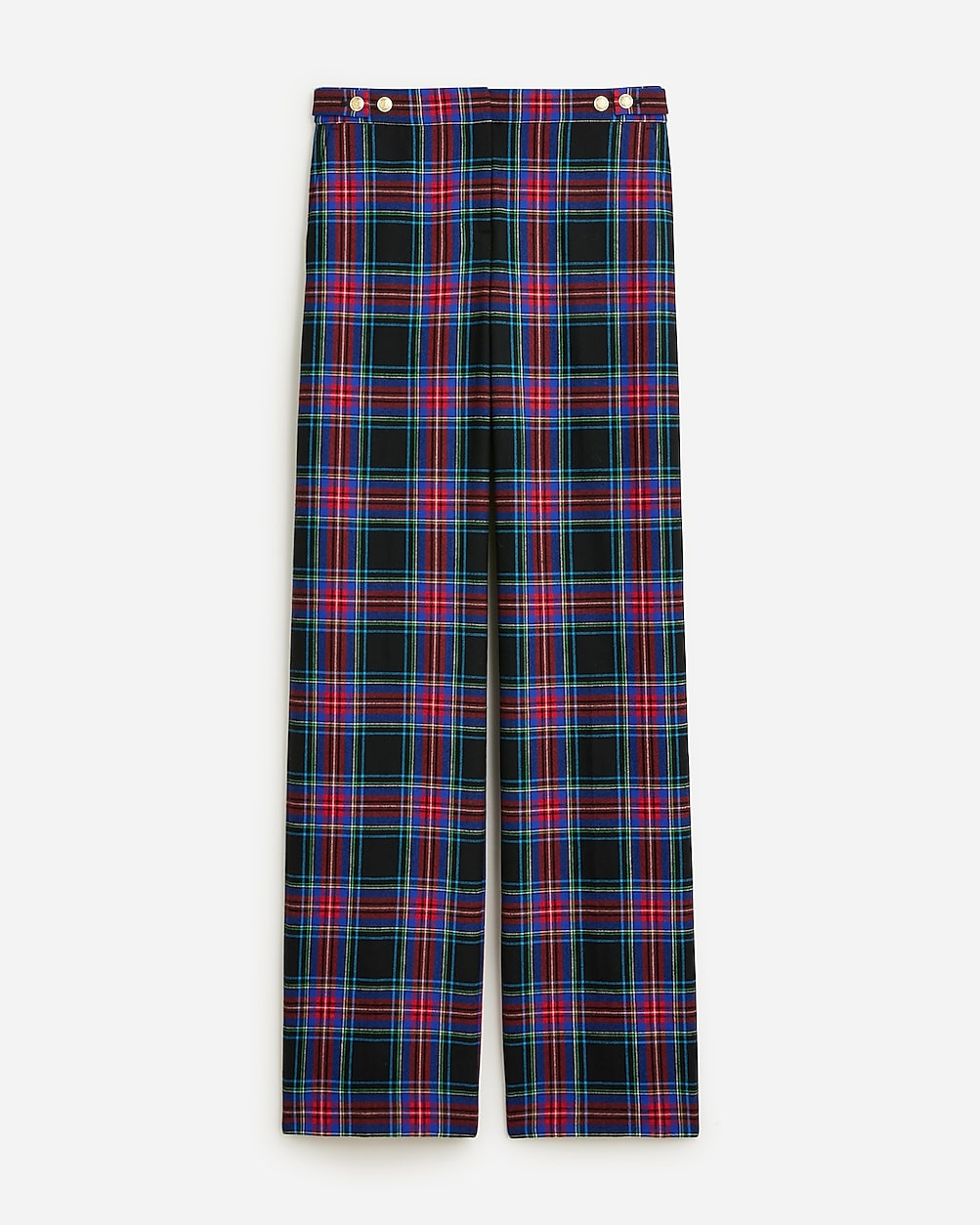 Full-length Sydney wide-leg pant in Stewart tartan wool blend | J. Crew US