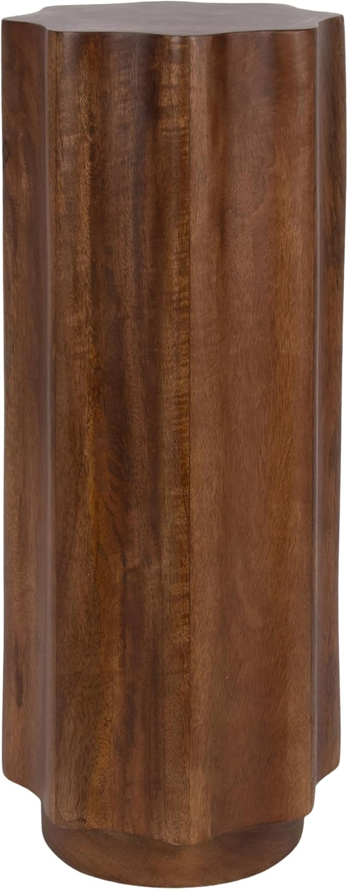 Kate and Laurel Pandey Modern Mango Wood Wavy Drink Table, 9 x 9 x 22, Walnut Brown, Curvy Mini T... | Amazon (US)