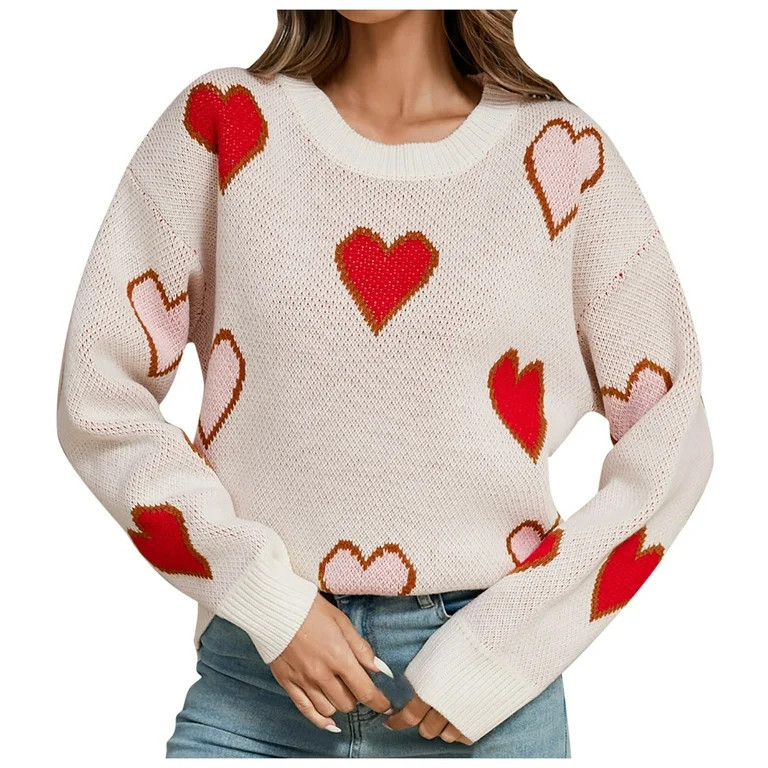 Daznico Womens Sweater,Women's Knitwear Pullover Sweater-White-M | Walmart (US)