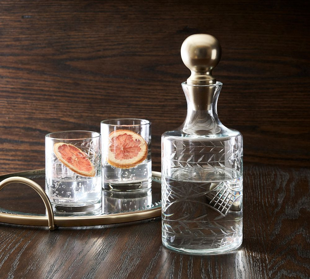 Zelda Etched Decanter | Pottery Barn (US)