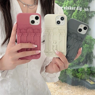 Retro Building Statue Pray Angel Cover Case For iPhone 15 14 13 12 11 Pro Max | eBay US