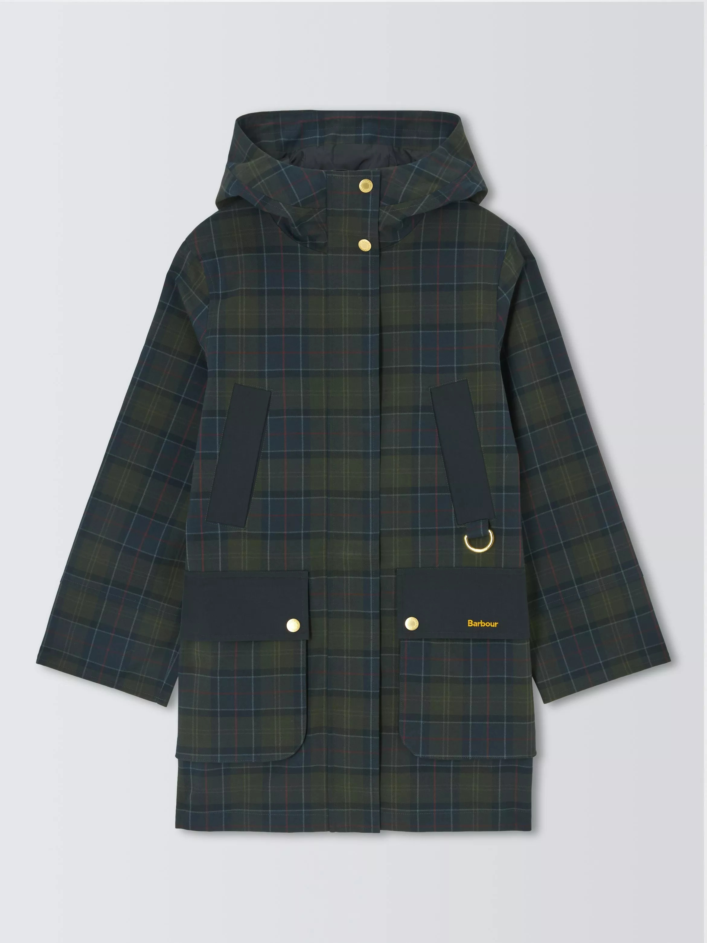 Barbour Rotsea Check Waterproof Jacket, Navy/Green | John Lewis (UK)