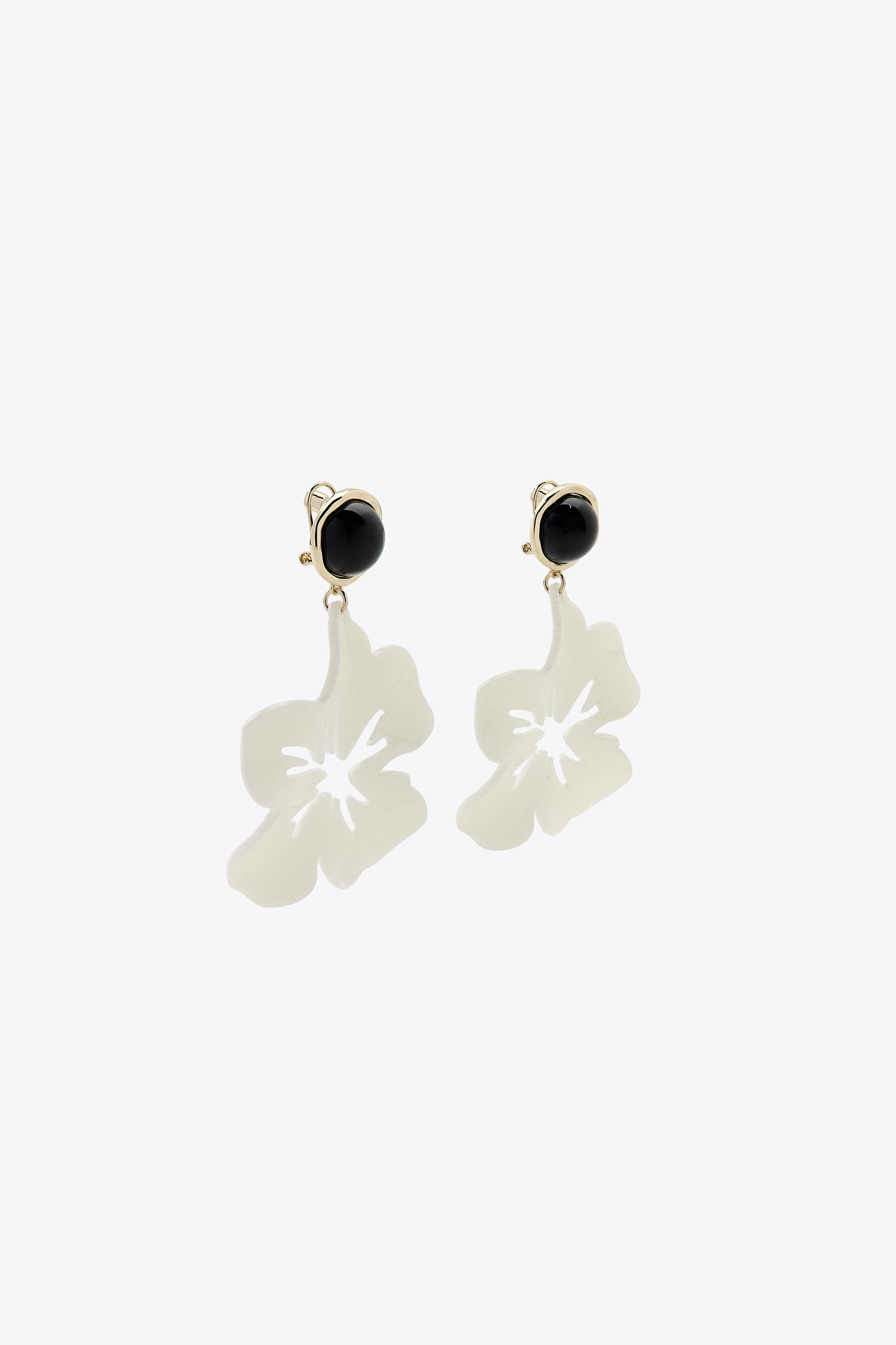 FLOWER BUTTON EARRINGS | Zara UK