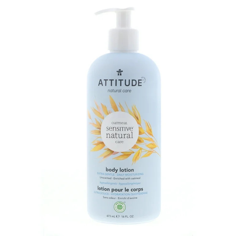 Attitude Oatmeal Sensitive Natural Body Lotion, Unscented, 16 oz | Walmart (US)