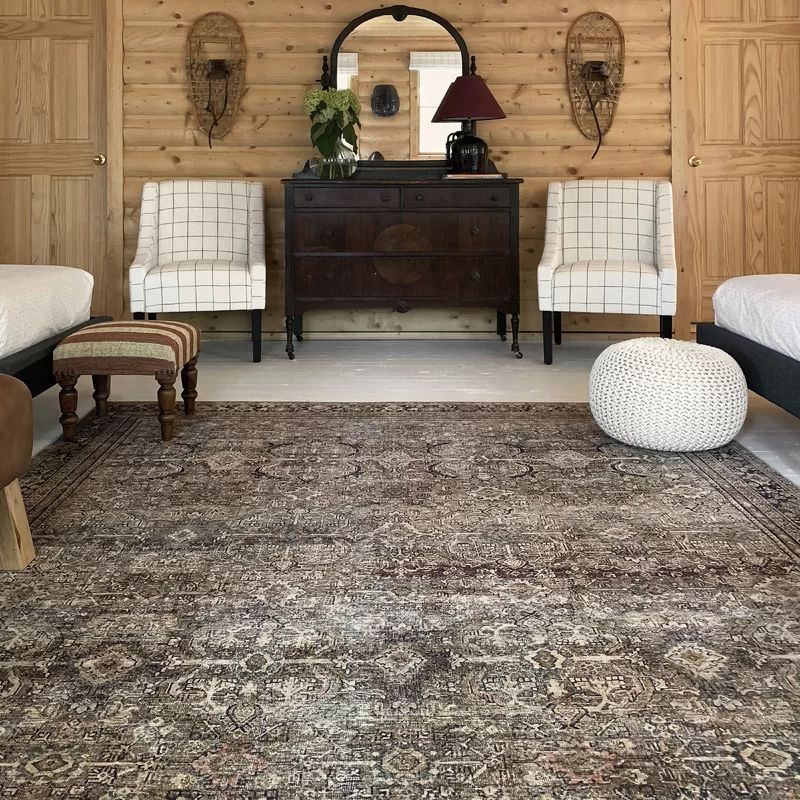 Giacinto Oriental Olive/Charcoal Area Rug | Wayfair North America