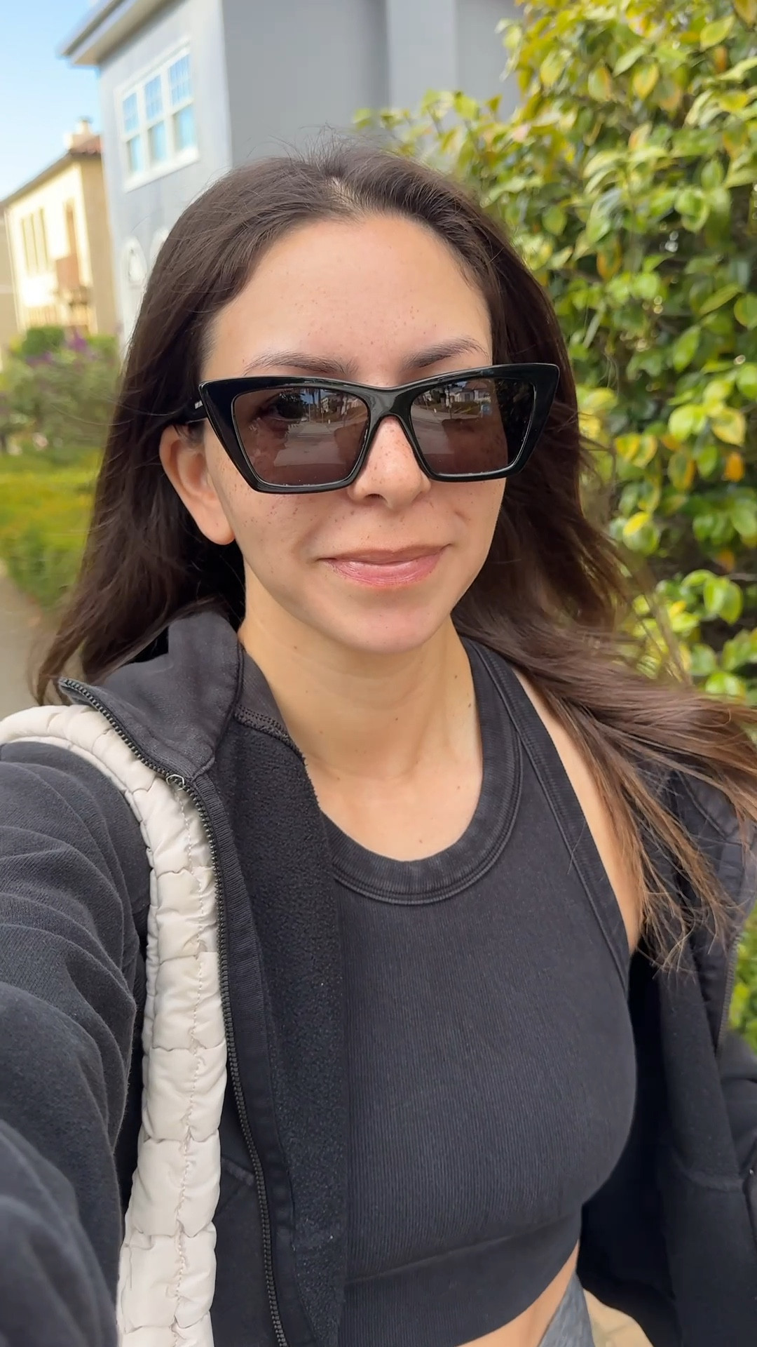 YSL sunglasses
Alo bra top- medium
Lululemon leggings- 4
Lululemon scuba hoodie- xs/s
Target puffer tote bag
Tavi grip socks
New balance sneakers

Petite, Pilates outfit, barre outfit, athleisure, active wear 

#LTKfitnessgoals #LTKPetite #LTKActive