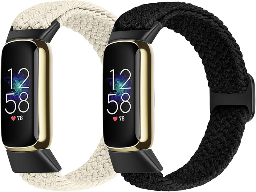 Braided Stretchy Adjustable Straps Compatible for Fitbit Luxe for Women Men,Sport Elastic Nylon C... | Amazon (US)