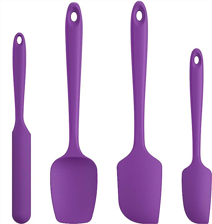 U-Taste Silicone Spatula Set with 600 Degrees Fahrenheit Heat Resistant (Purple) | Amazon (US)