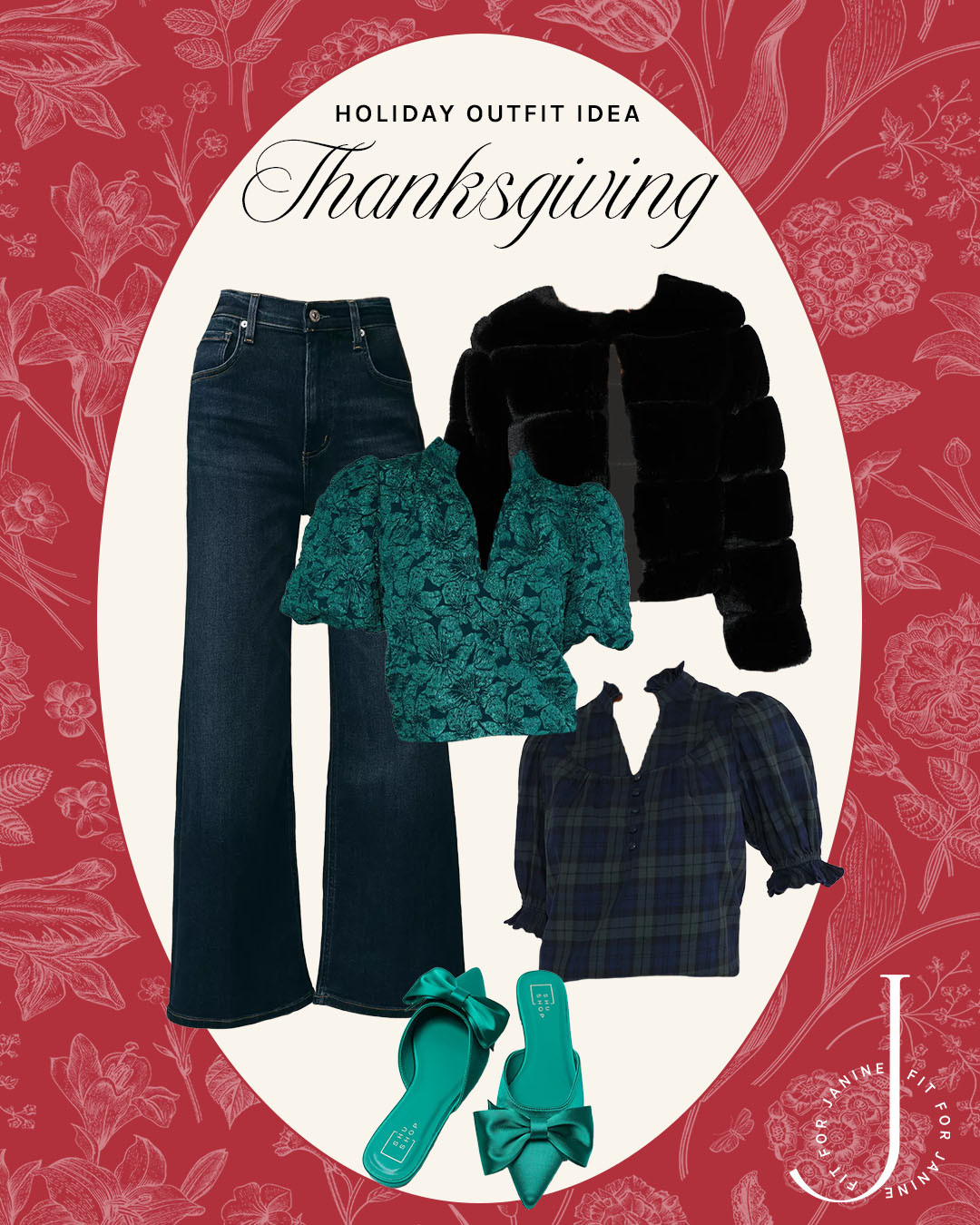Not only would this look be perfect for Thanksgiving, I could see it trending for so many December parties too! Green and Blackwatch Tartan Plaid are on-point this season and must have's in your wardrobe! P.S. How cute are these flats?!?!

Fit4Janine, Avara, Denim, Citizens of Humanity, Faux Fur, Blouses, Flats, Seasonal Fashion, Holiday Fashion, Fall Fashion 

 #LTKHoliday #LTKSeasonal #LTKStyleTip