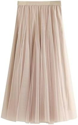 GOLDSTITCH Tulle Skirts for Women Long Fairy Skirt Tutu A-Line Mesh Layered High Elastic Waist Sk... | Amazon (CA)