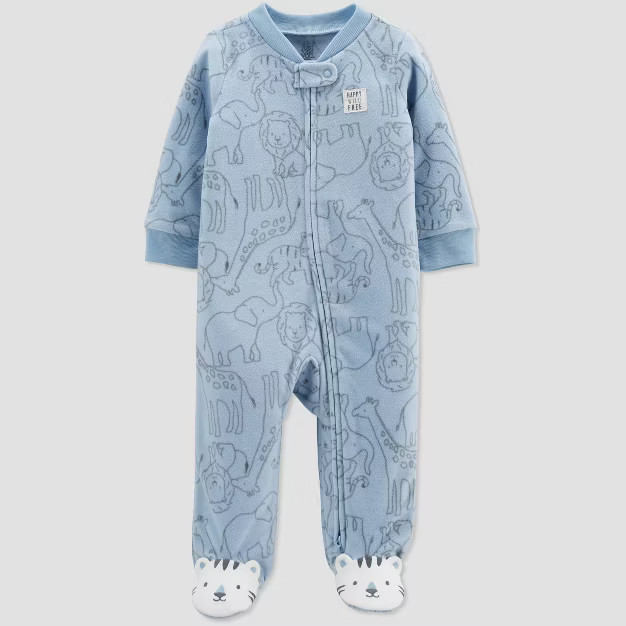 Baby Boys' Animals Fleece Sleep N' Play - Just One You® made by carter's Blue | Target