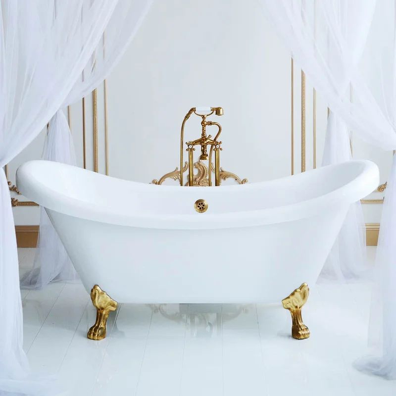 Florence 68.75'' x 28.50'' Freestanding Soaking Acrylic Bathtub | Wayfair North America