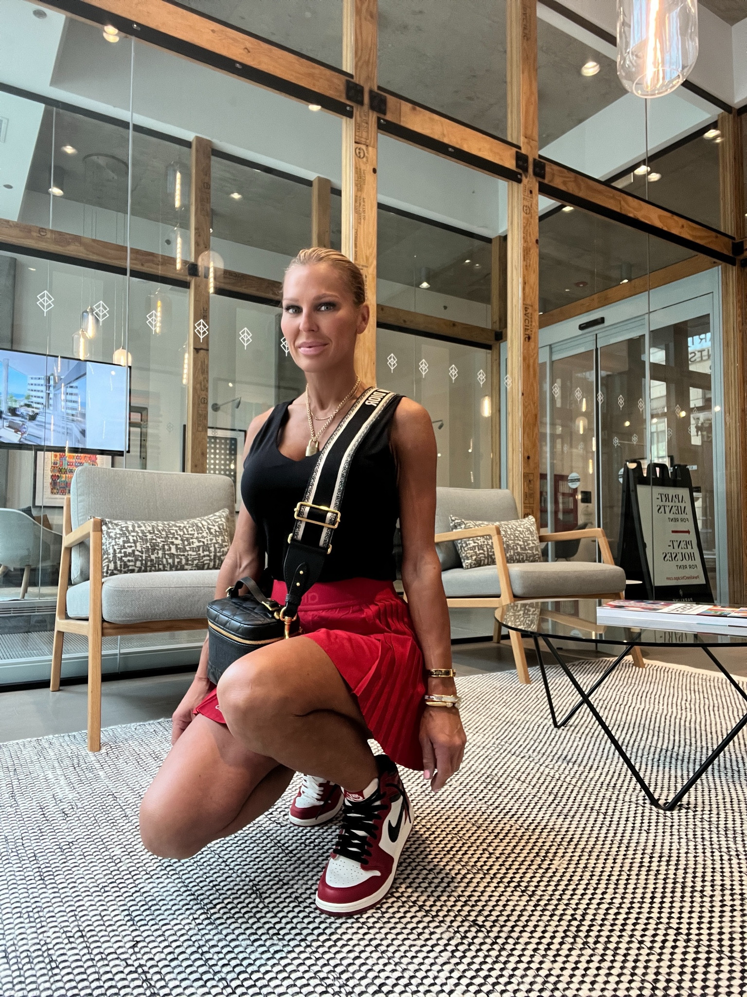 Super trendy athletic wear look - I’m wearing XS skirt & S bodysuit - both run TTS #LTKstyletip #LTKunder100 #LTKsneakercrush 