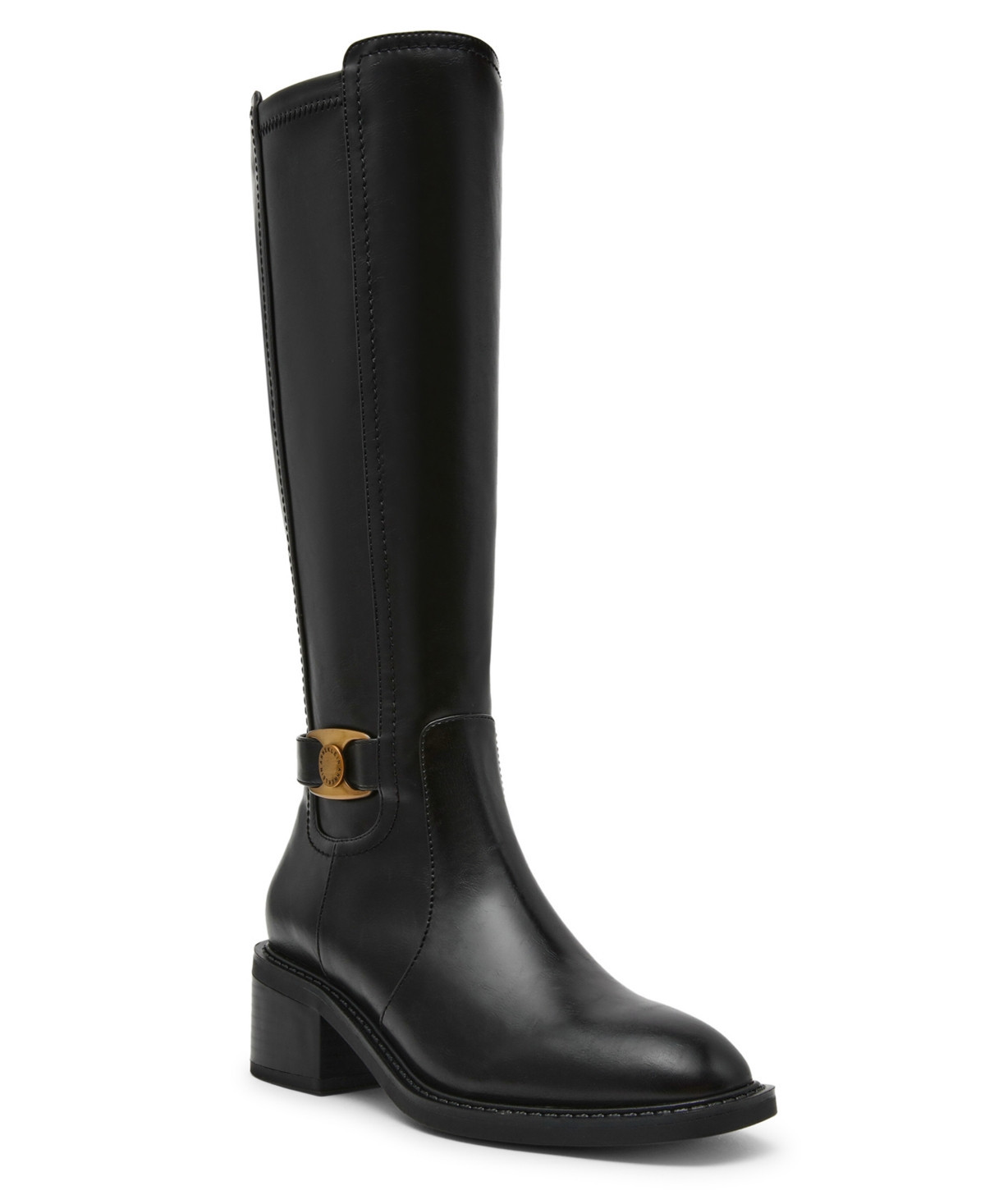 Anne Klein Women's Anessa Block Heel Knee High Boots - Black | Macy's