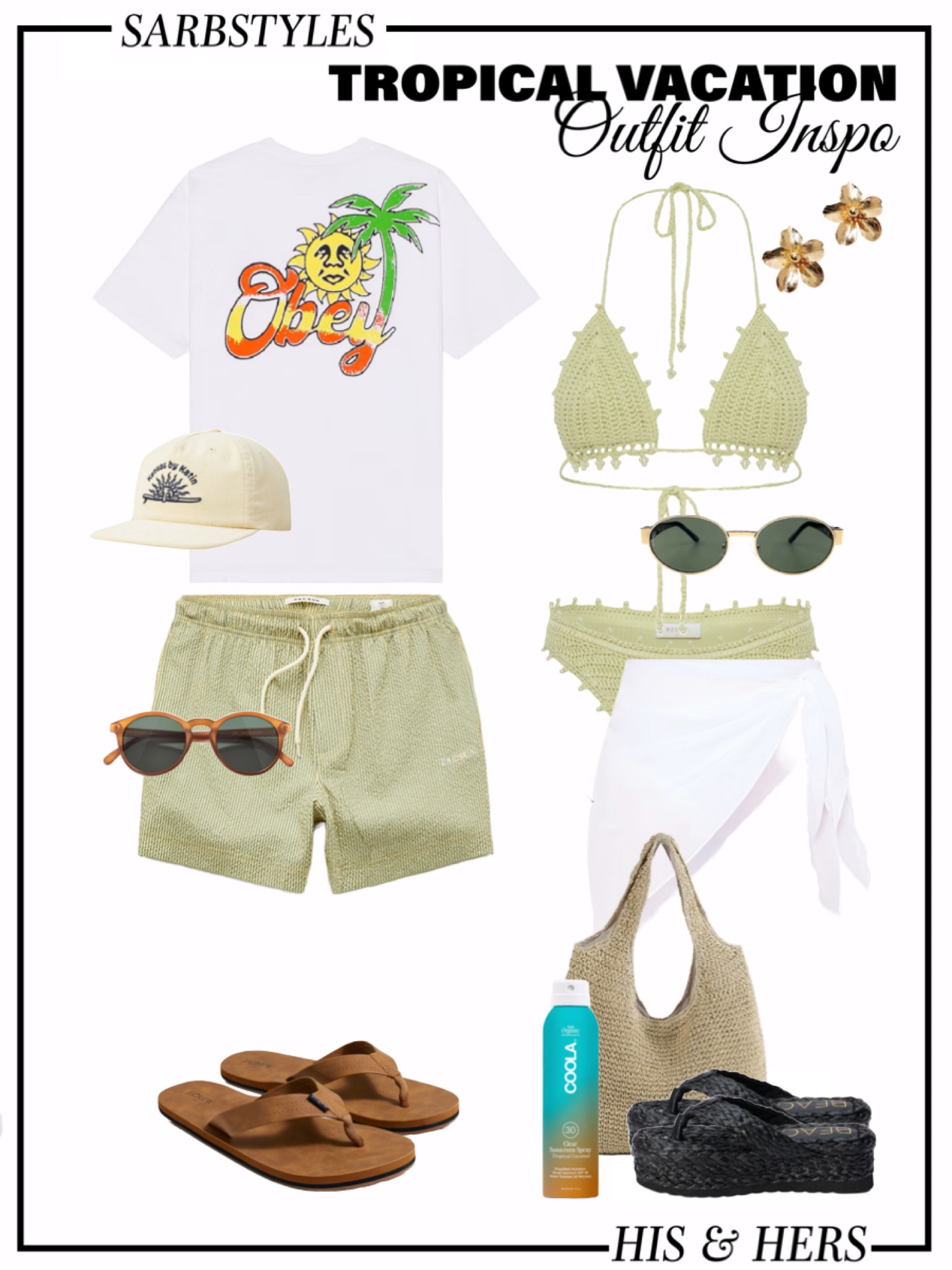 his & hers tropical vacation outfit 🍹🌴🍍

➡️comment & follow for new content ideas for future posts!

➡️everything linked on my LTK and SHOPMY in my bio🤍

MENTIONS: 
@meshki @prettylittlething @lilypulizer @revolve @matisse @pacsun @backcountry @sunski @jcrewfactory

TAGS:
#hisandhers #tropicalvacation #matchingoutfits #tropical #vacation #coordinatesoutfits #fashiontiktok #wardrobe #wardrobestylist #styling #virtualstyling #virtualstylist  #fashion #style #ootd #sarbstyles #outfits #moodboard #fashiontips 

#LTKStyleTip #LTKSeasonal #LTKTravel