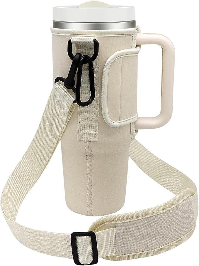 Aiscool Water Bottle Carrier Bag Holder for Stanley Quencher H2.0 Tumbler 30/40 Oz, Neoprene Wate... | Amazon (US)