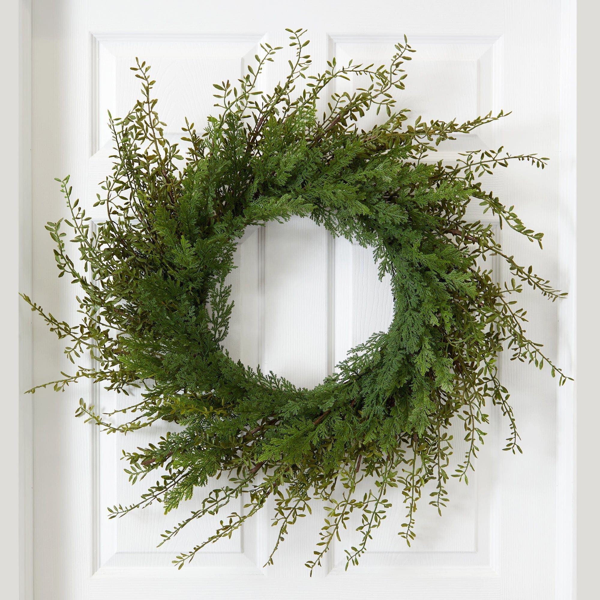 27” Mixed Grass Artificial Wreath | Nearly Natural | Nearly Natural