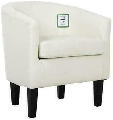 Modern Tub Chairs - Luxury Faux Leather Tub Chair, Living Room Chairs with Soft Padded Arms and Seat | Amazon (UK)