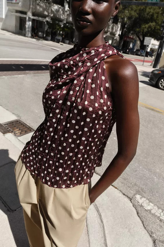 POLKA DOT BLOUSE | Zara Canada