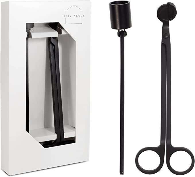 Candle Wick Trimmer and Candle Snuffer Accessory Set – Black | Amazon (US)