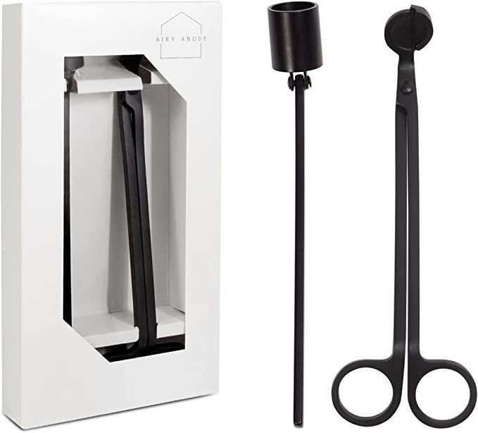 Candle Wick Trimmer and Candle Snuffer Accessory Set – Black | Amazon (US)