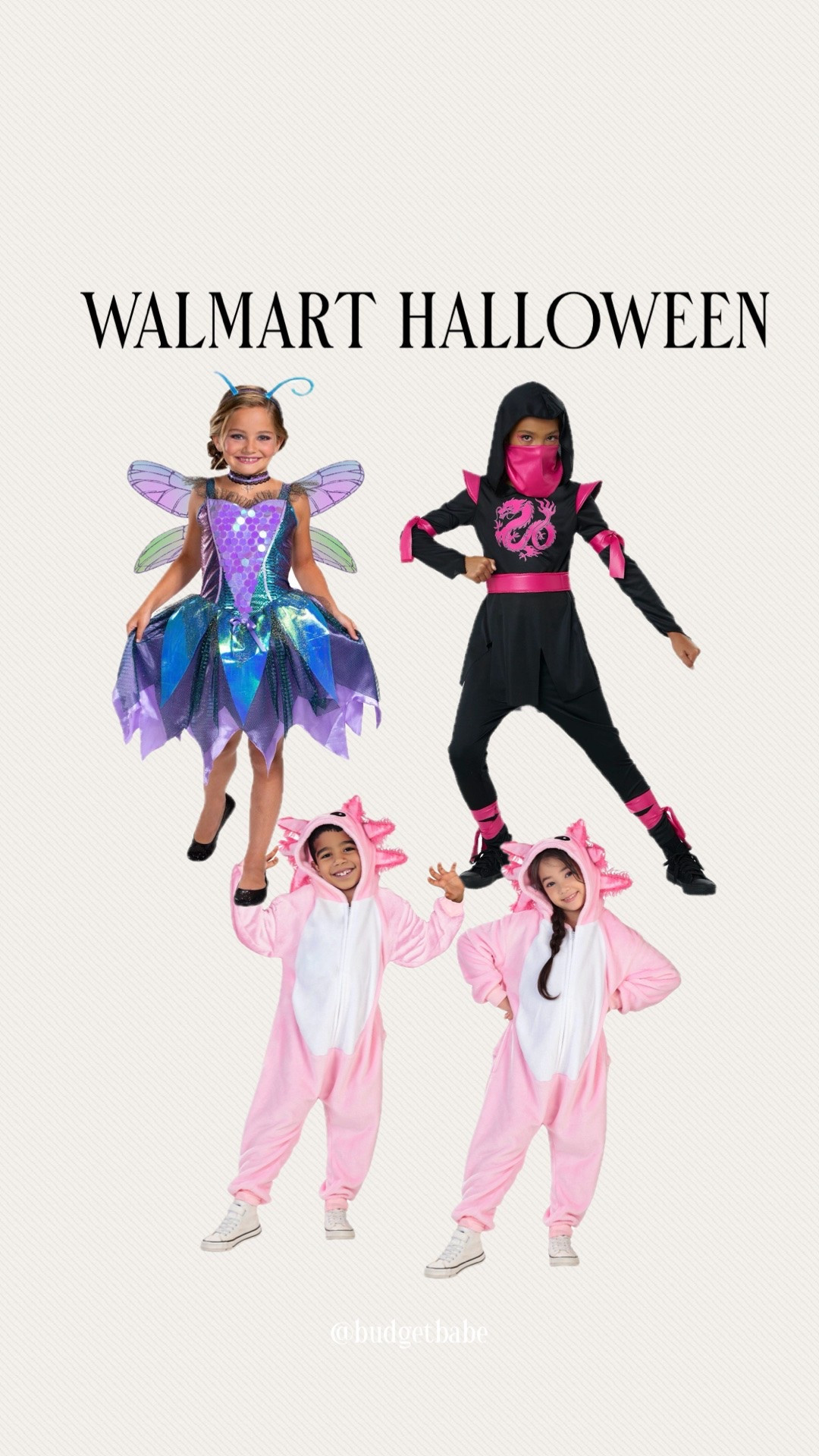 Halloween costumes at Walmart! These are the ones I thought looked the cutest! More styles available. My daughter wanted to be a ninja so I got her the ninja costume! #halloween