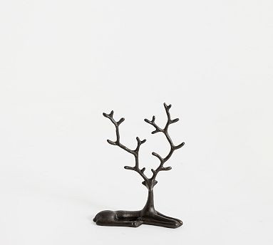 Sitting Sculpted Reindeer | Pottery Barn (US)