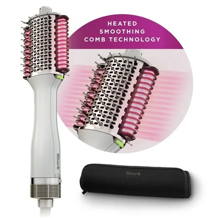 Shark SmoothStyle 2-in-1 Hair Styling Tool, Heated Comb and Blow Dryer Brush, Silk, HT212 | Walmart (US)