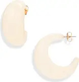 Leith Puffy Resin Hoop Earrings in Green at Nordstrom Rack | Nordstrom Rack