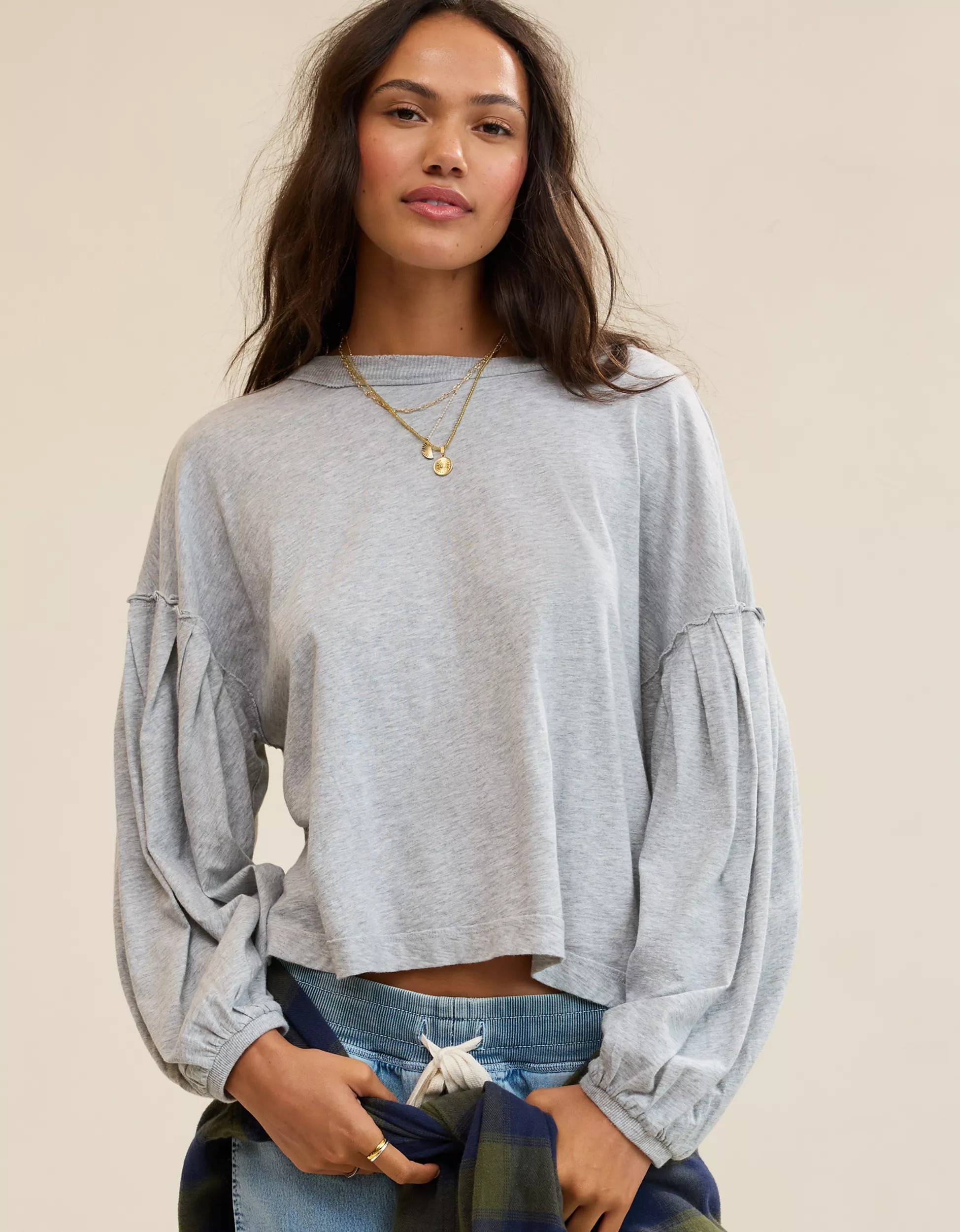 Aerie Slouchy Balloon Sleeve T-Shirt | American Eagle Outfitters (US & CA)