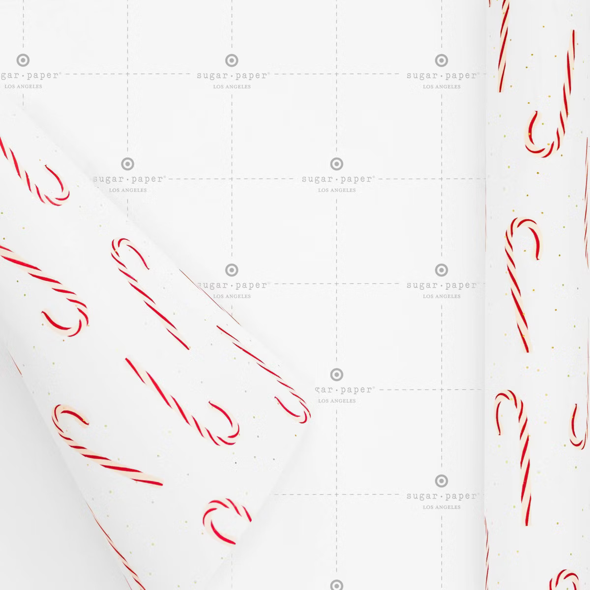 Foil and Candy Cane Gift Wrap Gold - Sugar Paper + Target | Target