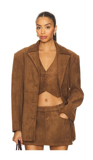Nakedvice The Brooklyn Blazer in Brown. - size L | Revolve Clothing (Global)