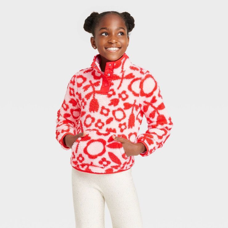 Girls' Sherpa Pullover Sweatshirt - Cat & Jack™ | Target