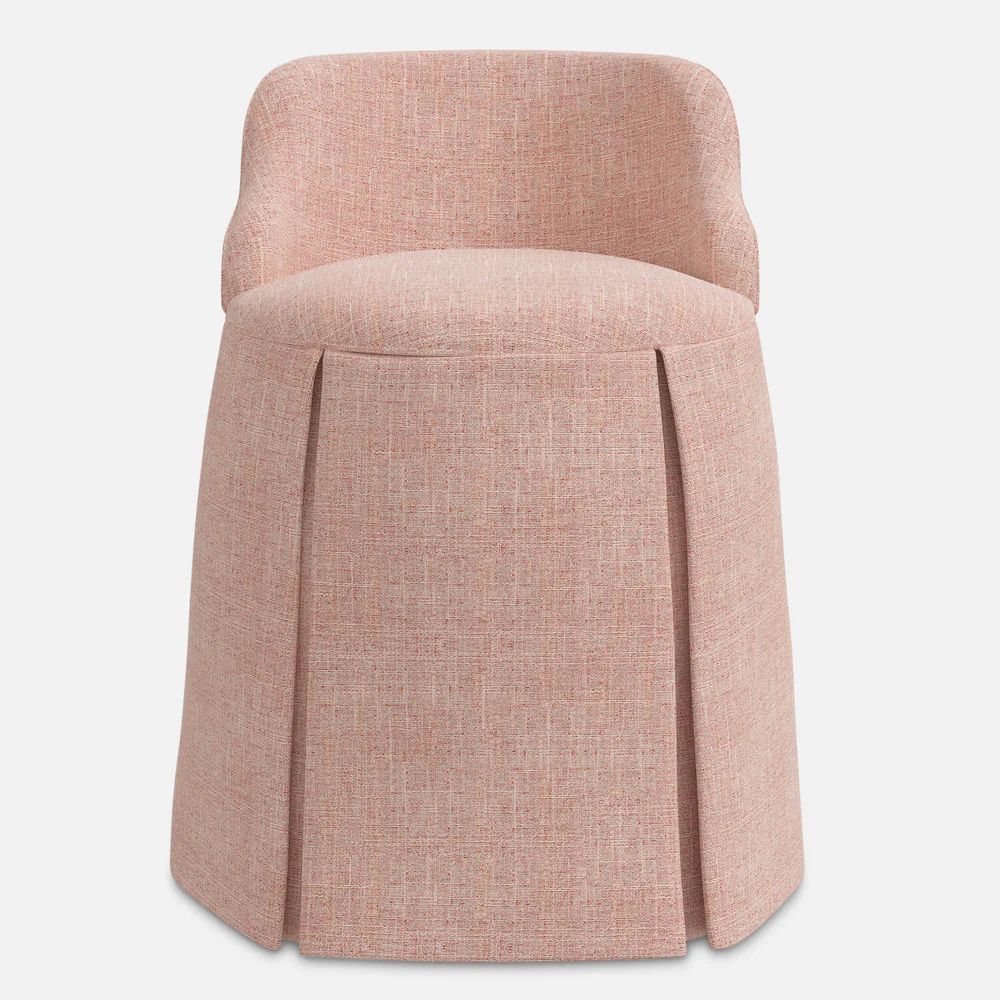 Cycil Skirted Linen Vanity Stool | Dorm Essentials - Dormify | Dormify