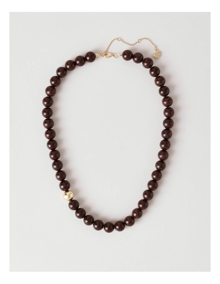 Semi Precious Necklace in Brown | Myer