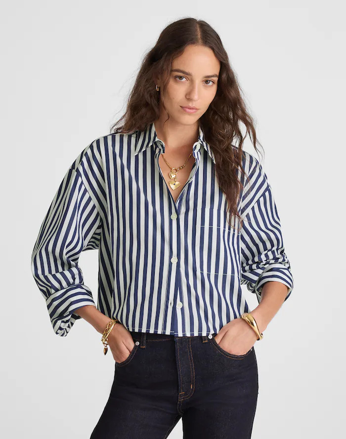 Straight-Hem Shirt in Poplin | Madewell