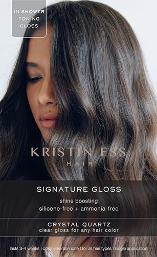 Kristin Ess Hair Crystal Quartz Clear Hair Gloss for All Hair Types + Colors - Anti Brass Treatment for Women - Shine Boosting + Deep Conditioning Treatment - Vegan - Phthalates + Paraben Free | Amazon (US)