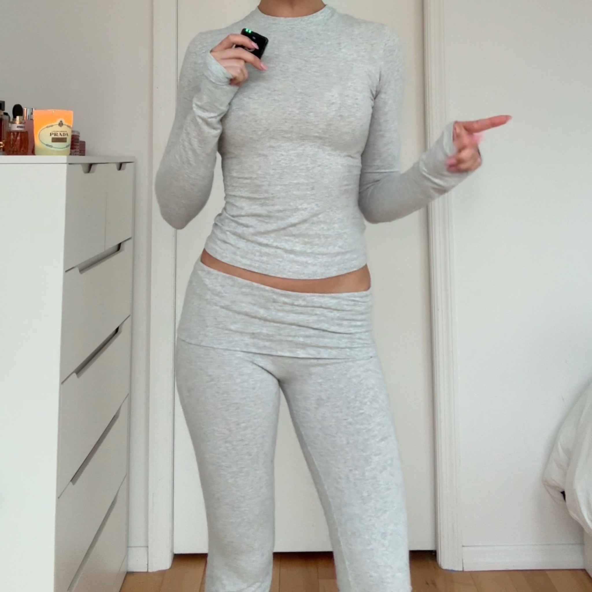Matching grey loungewear set
