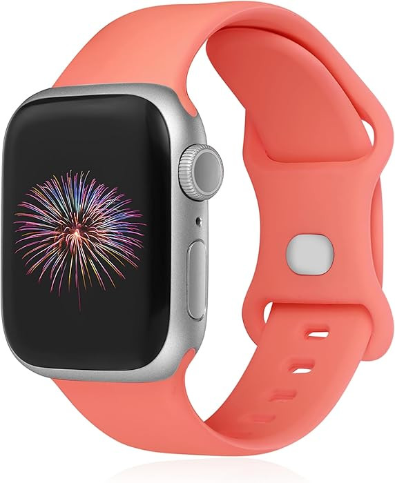 Sport Bands Compatible with Apple Watch Band 38mm/40mm/41mm/42mm/44mm/45mm/49mm Women Men,Soft Si... | Amazon (US)