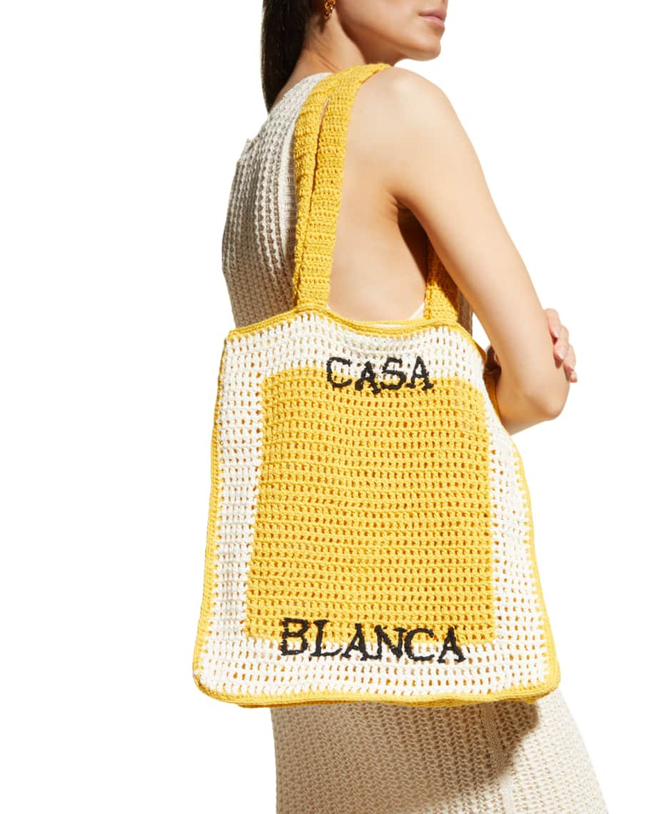 Logo Crochet Tote Bag | Neiman Marcus