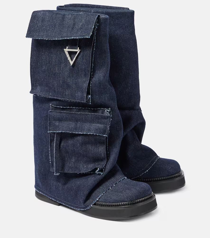 The Attico Robin denim combat boots | Mytheresa (INTL)