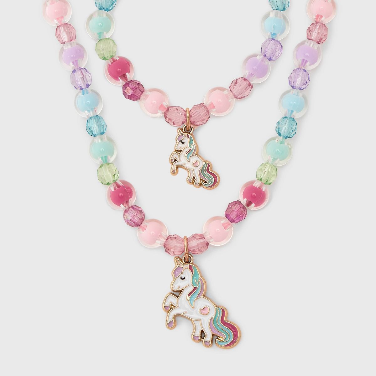 Toddler Girls' Rainbow Unicorn Bracelet and Necklace Set - Cat & Jack™ | Target