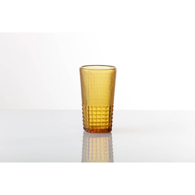 15oz 6pk Crystal Malcolm Ice Beverage Glasses Amber - Fortessa Tableware Solutions | Target