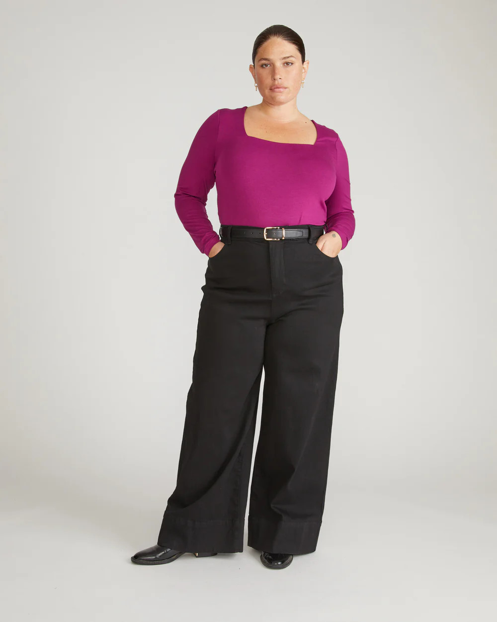 Agatha Liquid Jersey Top - Rothko Purple | Universal Standard