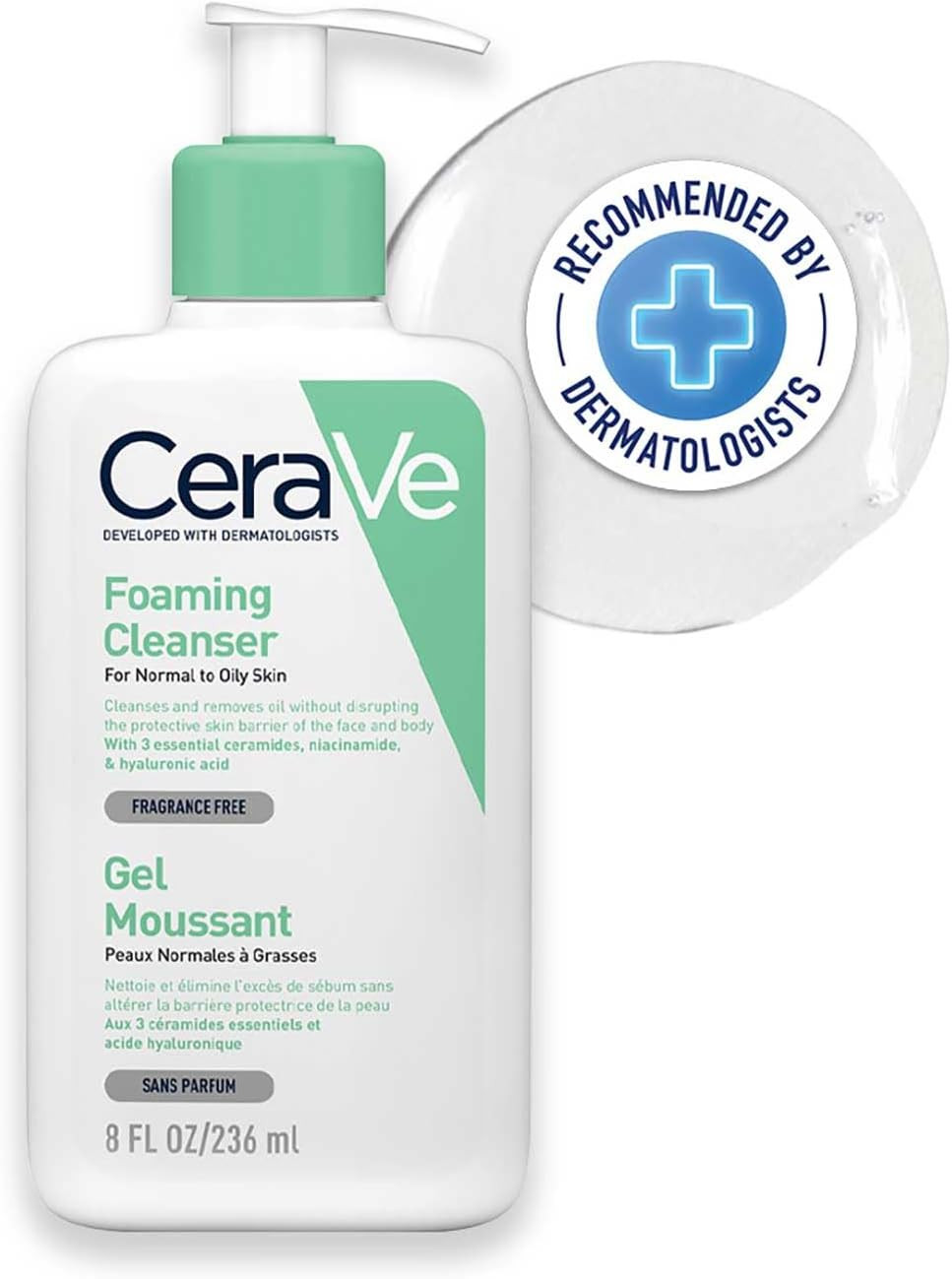 CeraVe Foaming Cleanser for Normal to Oily Skin with Niacinamide and 3 Essential Ceramides | Amazon (UK)